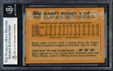 Barry Bonds Autographed 1988 Topps Card #450 Pittsburgh Pirates (Smudged) Beckett BAS #17068814