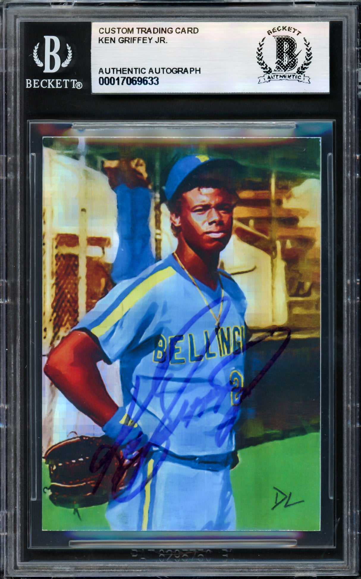 Ken Griffey Jr. Autographed 2016 David Lee Art Card Bellingham Mariners #1/1 Beckett BAS #17069633