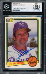 Dick Howser Autographed 1983 Donruss Card #590 Kansas City Royals Beckett BAS #17069639