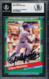 Edgar Martinez Autographed 1991 Donruss Card #606 Seattle Mariners Beckett BAS #17069661