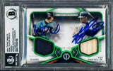 Ken Griffey Jr. & Ichiro Suzuki Autographed 2021 Topps Tribute Dual Relics Card #DR2-IG Seattle Mariners Auto Grade Gem Mint 10 Game Used Bat & Jersey #30/99 Beckett BAS #17039799