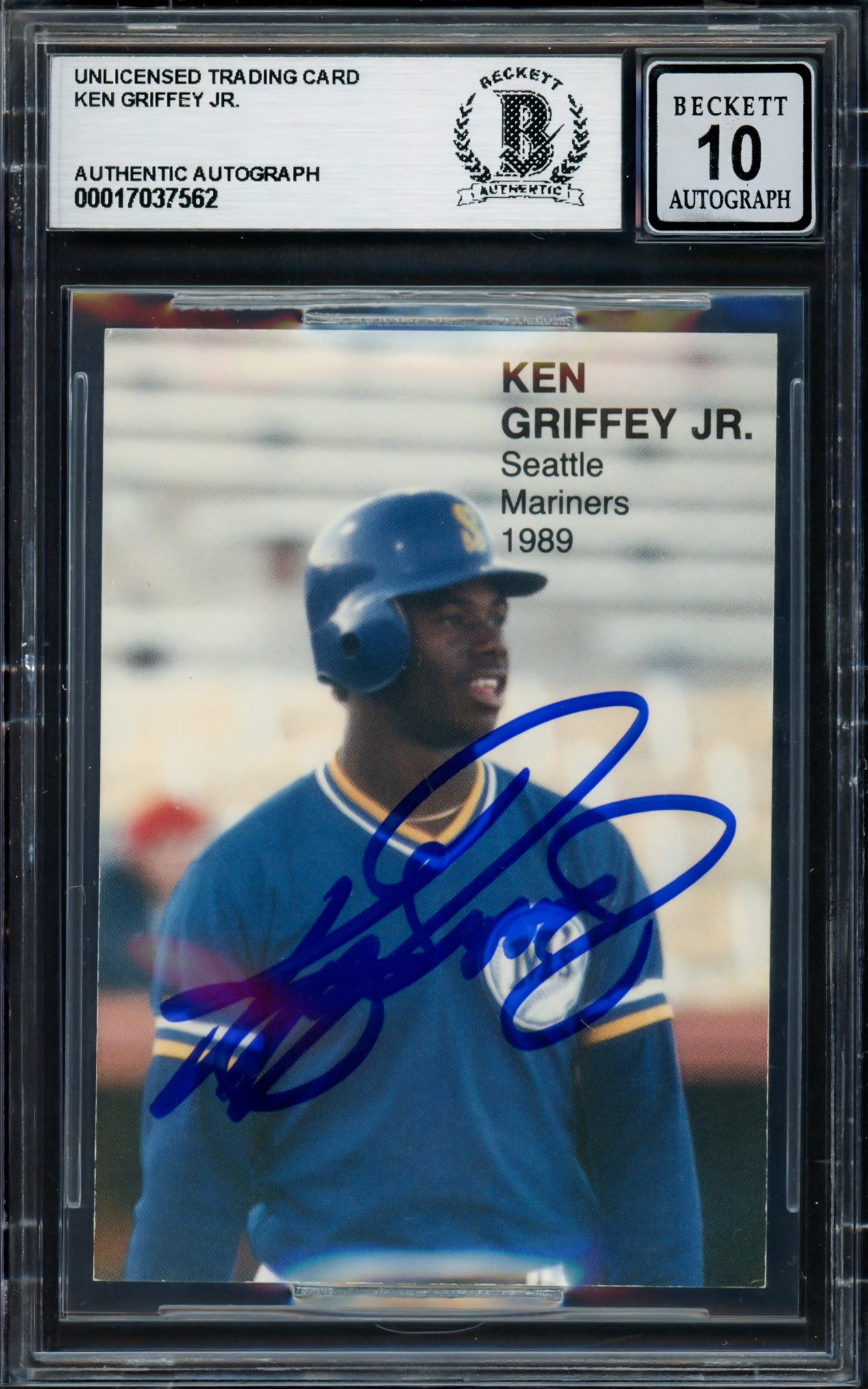 Ken Griffey Jr. Autographed 1989 Rookie Fever Rookie Card #6 Seattle Mariners Auto Grade Gem Mint 10 Beckett BAS #17037562