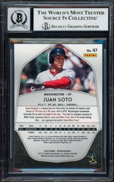 Juan Soto Autographed 2020 Panini Prizm Card #47 New York Yankees Auto Grade Gem Mint 10 Beckett BAS #17039193