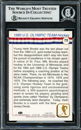 Herb Brooks Autographed 1991 Impel Card #72 1980 Team USA Beckett BAS #16857509