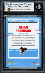 Bijan Robinson Autographed 2023 Donruss Rated Rookie Card #305 Atlanta Falcons Beckett BAS #17070157