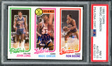 Magic Johnson Autographed 1980 Topps Rookie Card #18 Los Angeles Lakers PSA 7 Auto Grade Gem Mint 10 PSA/DNA #42415371