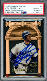 Ken Griffey Jr. Autographed 1997 Skybox E-X2000 Hall or Nothing Card #2 Seattle Mariners PSA 8 Auto Grade Gem Mint 10 PSA/DNA #92326121