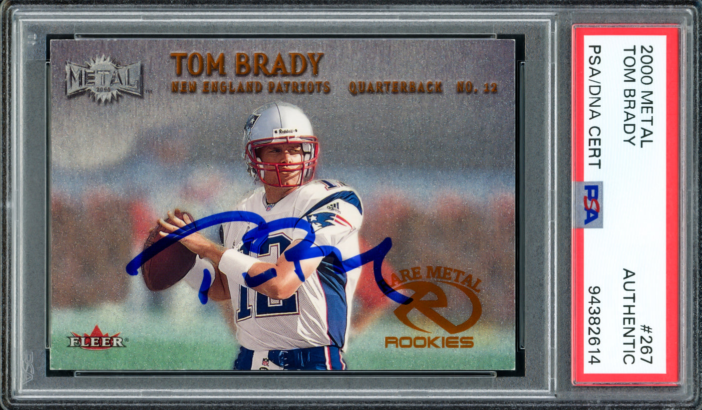 Tom Brady Autographed 2000 Fleer Metal Rookie Card #267 New England Patriots PSA/DNA #94382614