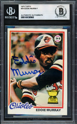 Eddie Murray Autographed 1978 Topps Card #36 Baltimore Orioles Beckett BAS #16938968