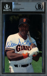 Willie McCovey Autographed Postcard San Francisco Giants Beckett BAS #16856985