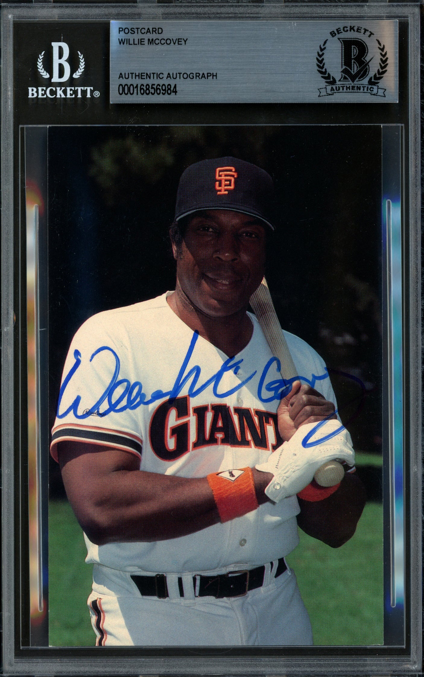 Willie McCovey Autographed Postcard San Francisco Giants Beckett BAS #16856984