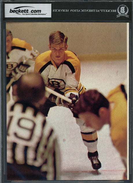 Bobby Orr Autographed 8x10 Magazine Page Photo Boston Bruins Vintage Signature Beckett BAS #17070780