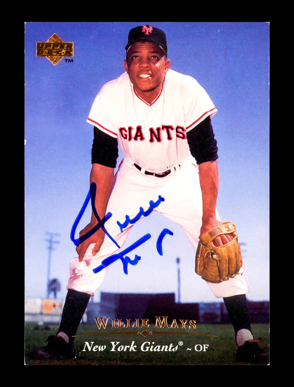 Willie Mays Autographed 1995 Upper Deck Card #AC2 San Francisco Giants UDA Holo #BAC56992