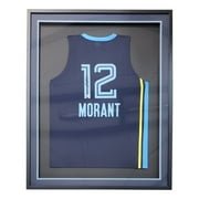 Ja Morant Memphis Signed Framed Navy Blue Basketball Jersey BAS - Sports Integrity