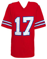 Josh Allen Signed Red Custom Football Jersey - (Beckett)