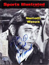 Joe Namath Autographed Sports Illustrated Magazine New York Jets "To Stan" Beckett BAS #B61209