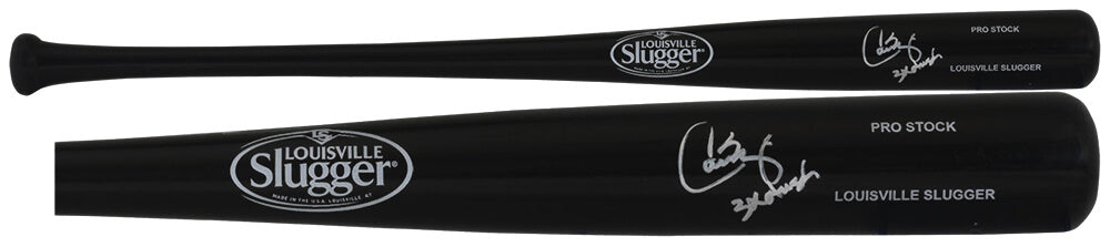 Carlos Baerga Signed Louisville Slugger Pro Stock Black Baseball Bat w/3x All Star