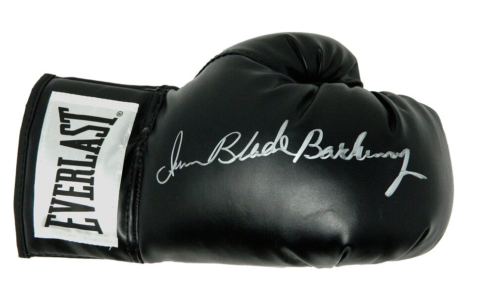 Iran Barkley Signed Everlast Black Boxing Glove w/Blade