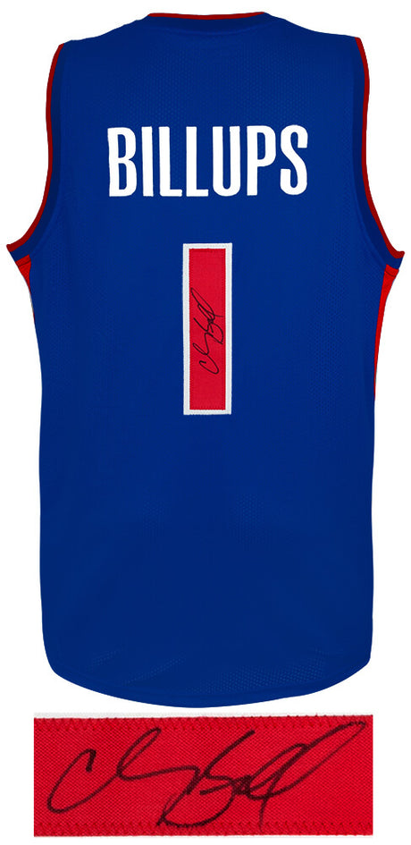 Chauncey Billups Signed Blue Custom Basketball Jersey