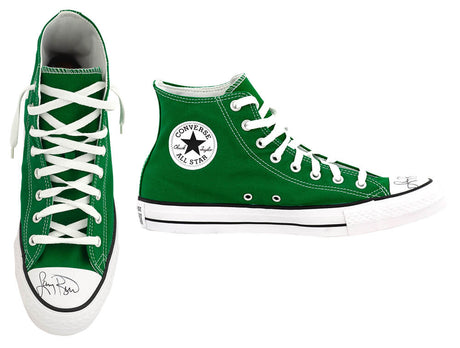 Larry Bird Signed Converse Chuck Taylor All Star Hi B Grade Green Men's Basketball Shoe - Size 11 (Left Foot)