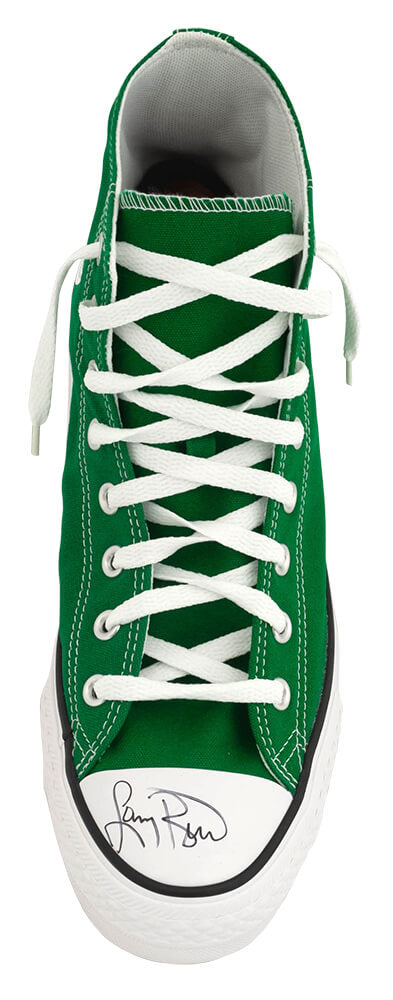 Larry Bird Signed Converse Chuck Taylor All Star Hi B Grade Green Men's Basketball Shoe - Size 11 (Left Foot)