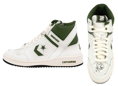 Larry Bird Signed Converse X Undefeated Weapons White & Green Men's Basketball Shoe - Size 9.5 (Left Foot)