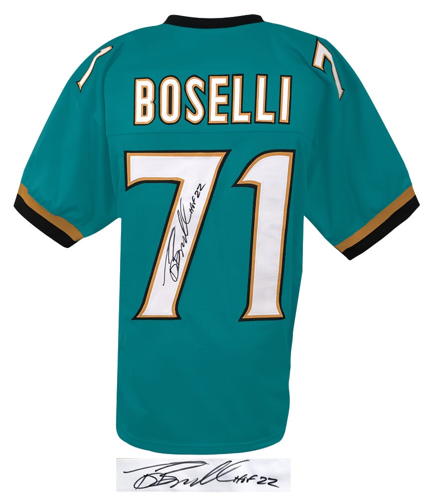 Tony Boselli Signed Teal Custom Football Jersey w/HOF'22