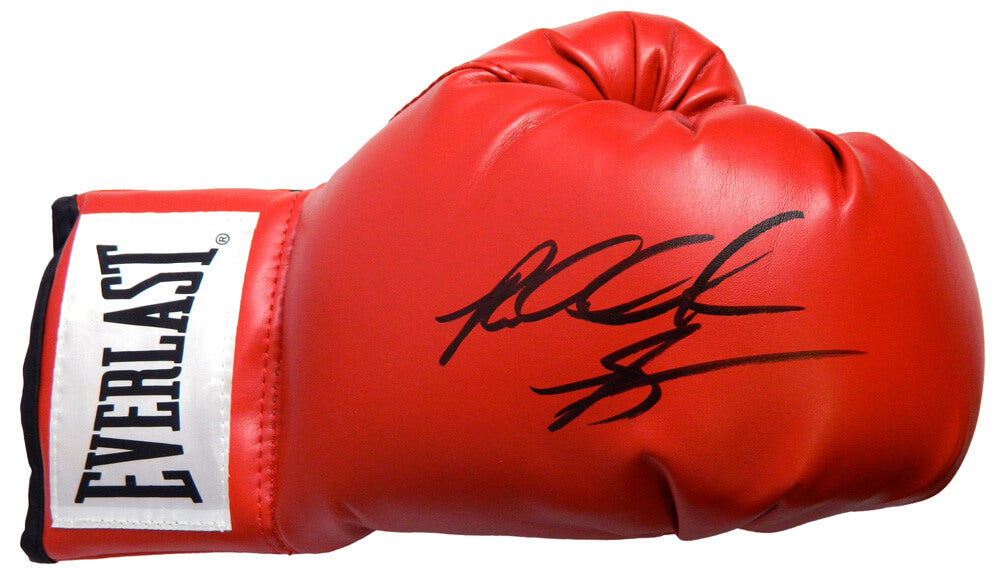 Riddick Bowe Signed Everlast Red Boxing Glove