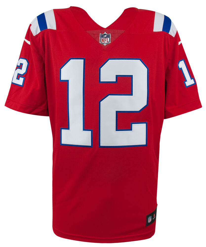 Tom Brady Signed New England Patriots Red Nike Limited Football Jersey - (Fanatics)