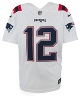 Tom Brady Signed New England Patriots White Nike Limited Football Jersey - (Fanatics)