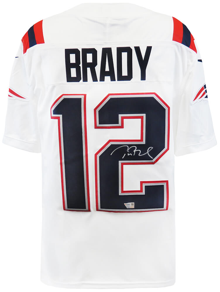 Tom Brady Signed New England Patriots White Nike Limited Football Jersey - (Fanatics)