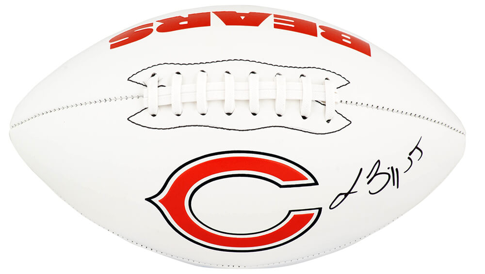 Lance Briggs Signed Chicago Bears Fanklin White Logo Football