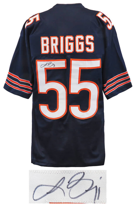 Lance Briggs Signed Navy Custom Jersey