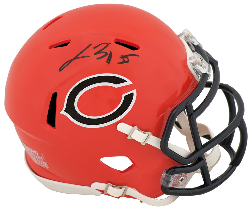 Lance Briggs Signed Chicago Bears 2022 Alternate Orange Riddell Speed Mini Helmet