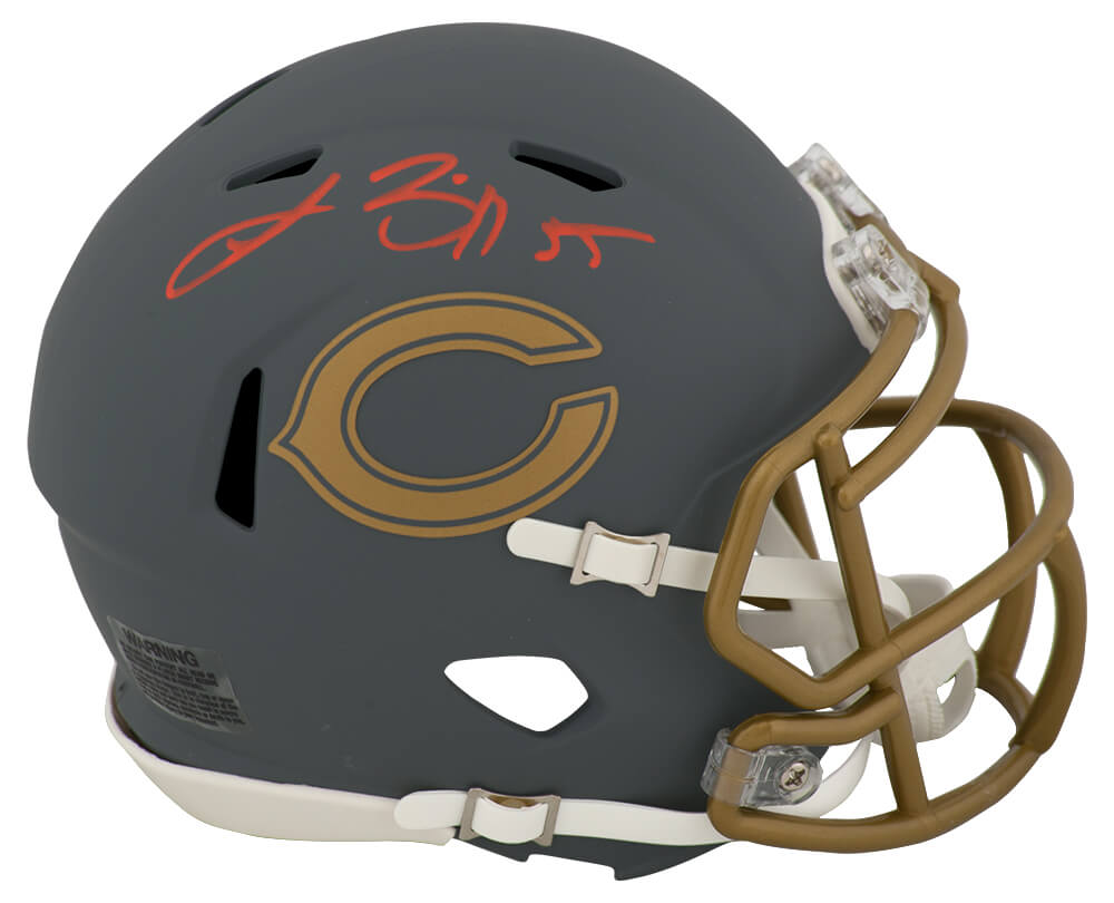 Lance Briggs Signed Chicago Bears SLATE Riddell Speed Mini Helmet