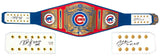 Kris Bryant & Ben Zobrist Signed Chicago Cubs 53x12 WWE Legacy Full Size Auth Blue Wrestling Belt w/MVP Insc