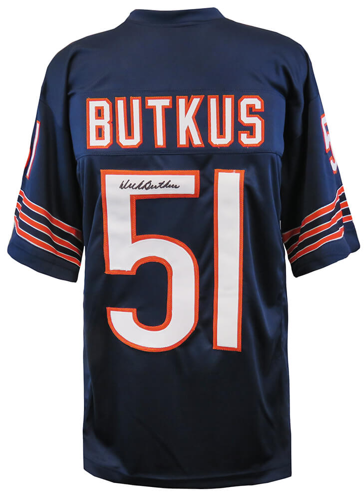 Dick Butkus Signed Navy Throwback Custom Football Jersey