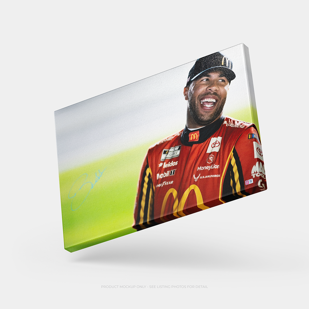 Bubba Wallace Signed 20x30 Canvas – 2024 Daytona 500 McDonald's Car (COA)