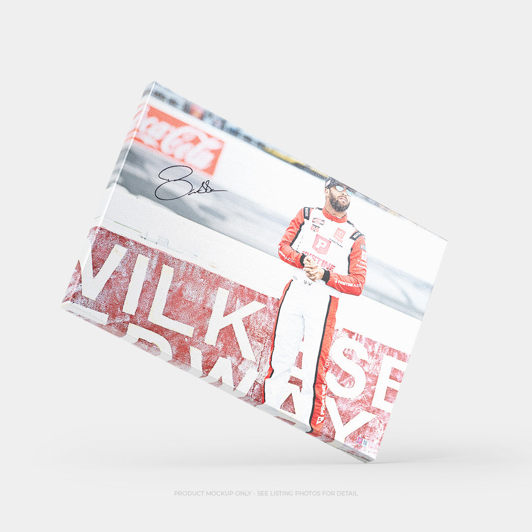 Bubba Wallace Signed NASCAR Fire Suit Canvas 20x30 | SpeedCanvas Autograph Series