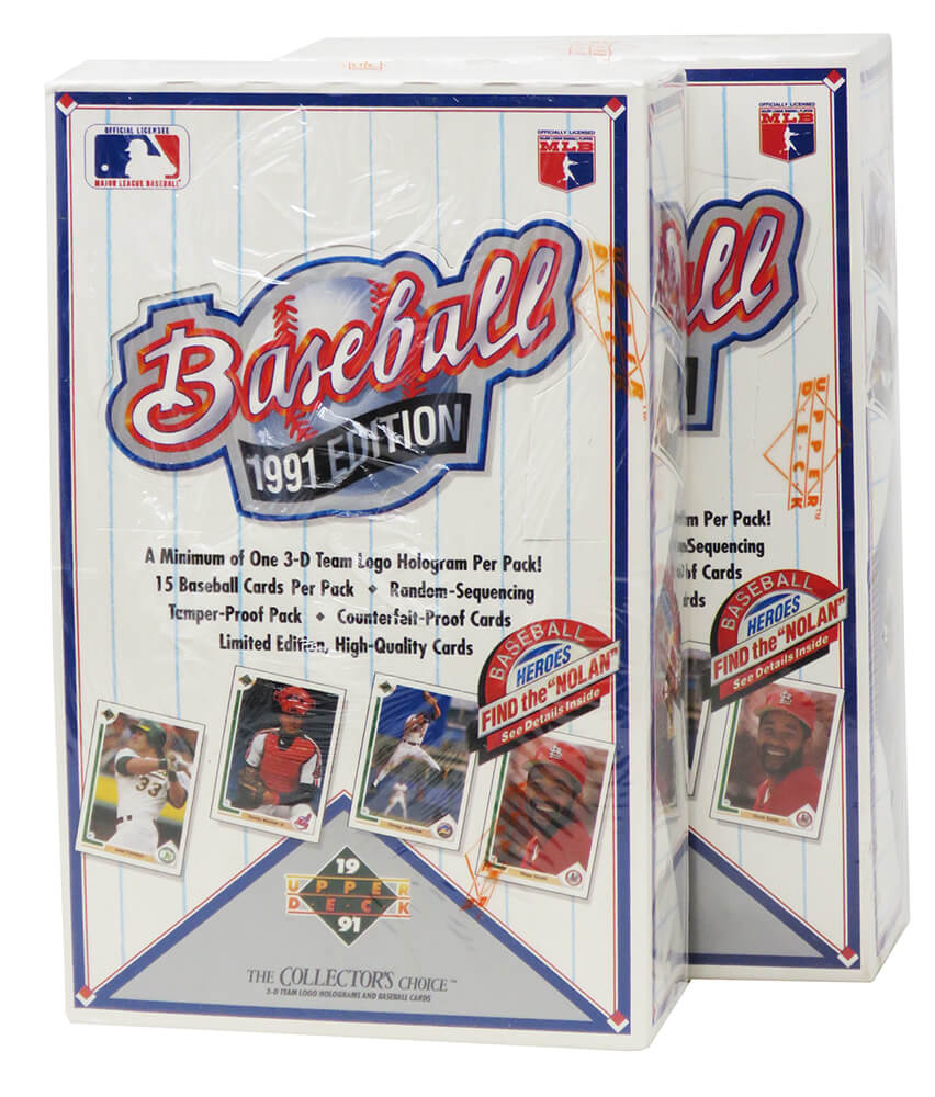 1991 Upper Deck Baseball Low # Series Factory Sealed Wax Box - 36 Packs (Find the Nolan)