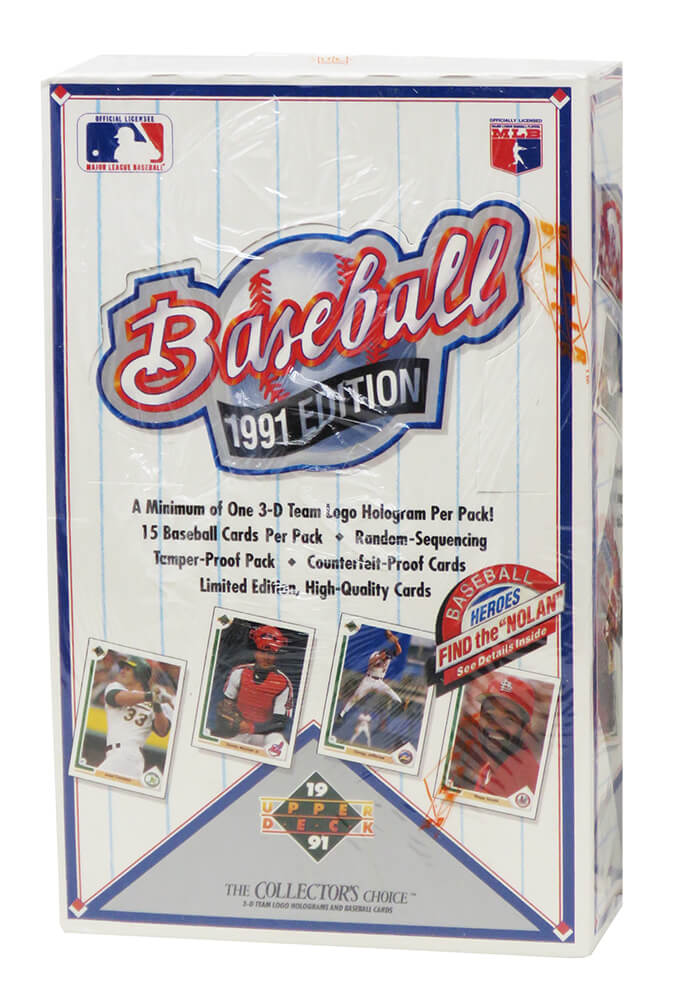 1991 Upper Deck Baseball Low # Series Factory Sealed Wax Box - 36 Packs (Find the Nolan)