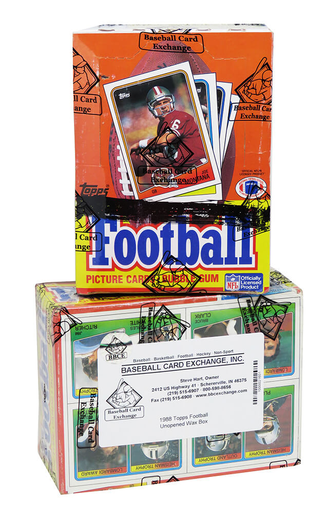 1988 Topps Football Unopened Wax Box X-Out Box BBCE Sealed Wrapped - 36 Packs