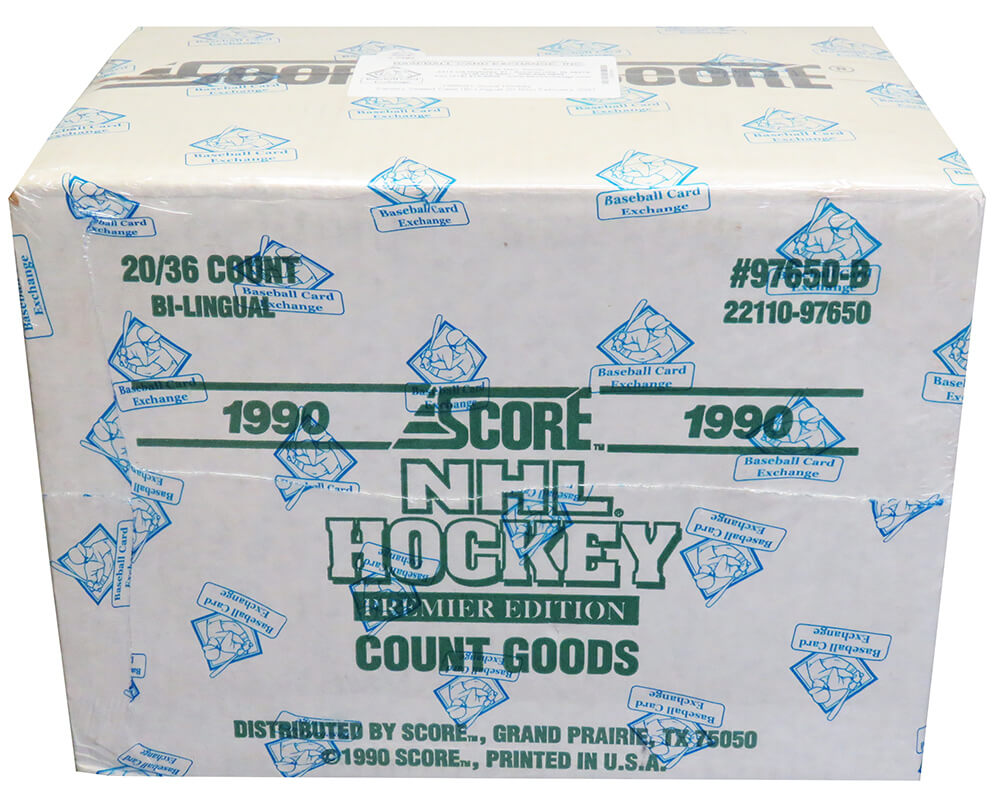 1990 Score Canadian Bilingual Hockey Factory Sealed Case (BBCE Wrapped) (20 Boxes)