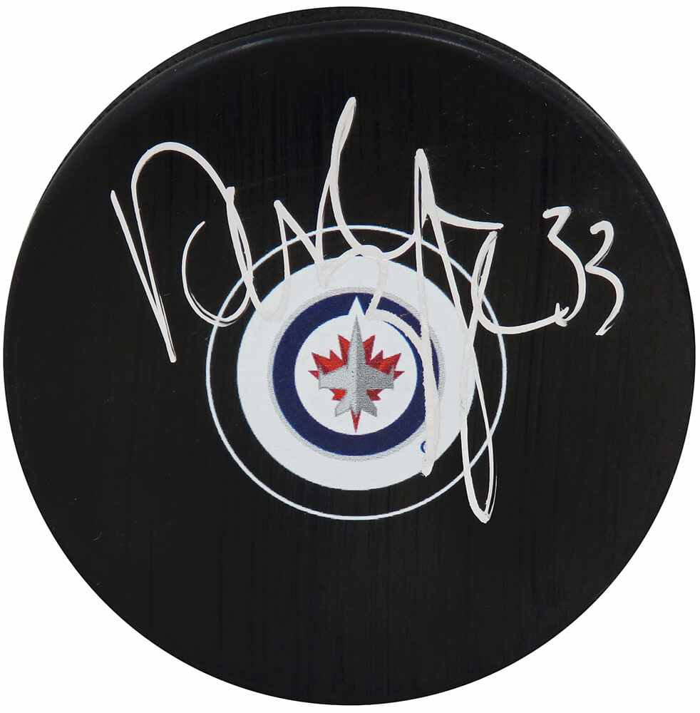 Dustin Byfuglien Signed Winnipeg Jets Logo Hockey Puck