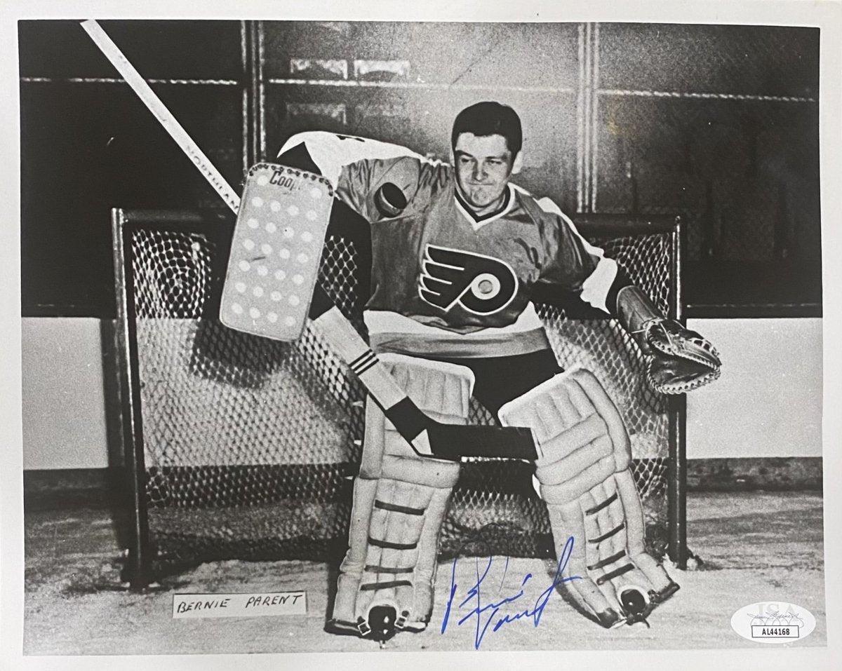 Bernie Parent Signed 8x10 Philadelphia Flyers Photo JSA AL44168 - Sports Integrity