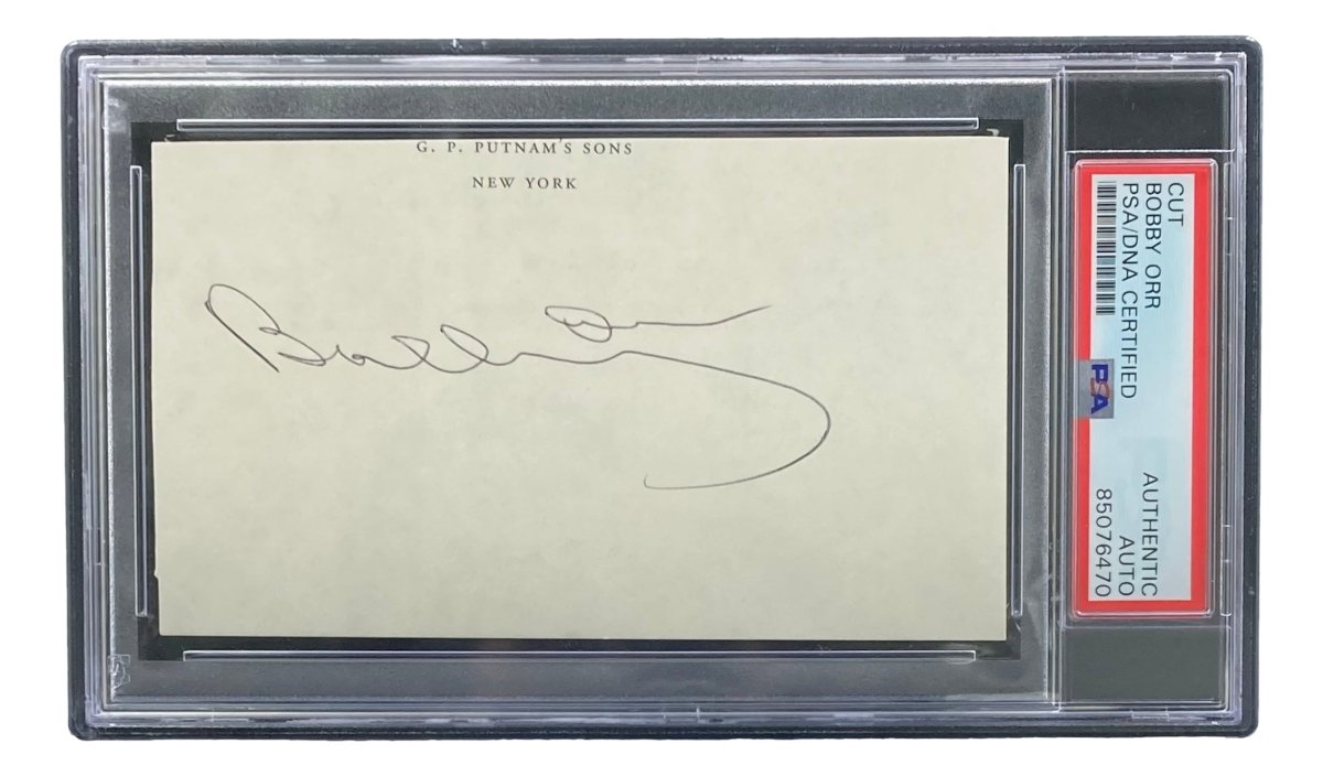 Bobby Orr Boston Bruins Signed Slabbed Book Cut Signature PSA/DNA - Sports Integrity