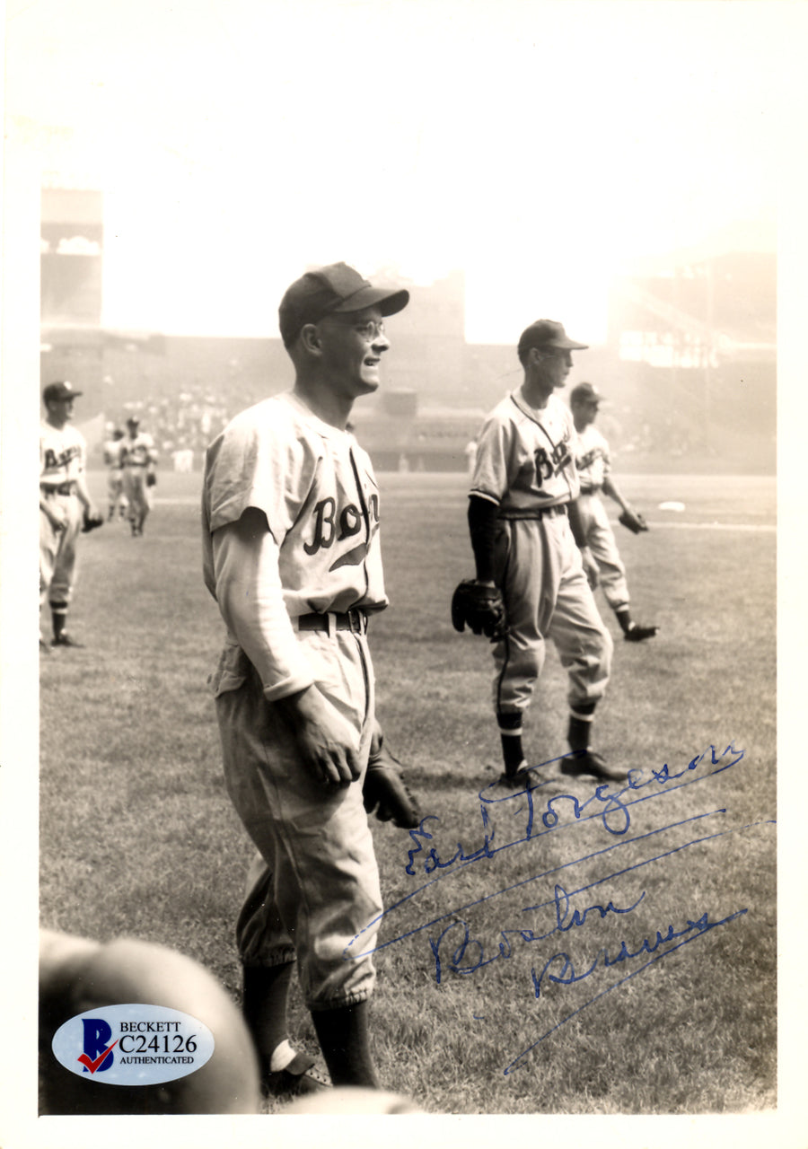 Earl Torgeson Autographed 5x7 Photo Boston Braves Beckett BAS #C24126