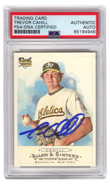 Trevor Cahill Signed Oakland A's 2009 Topps Allen & Ginter Rookie Baseball Card #241 - (PSA Encapsulated)