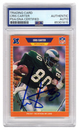 Cris Carter Signed Eagles 1989 Pro Set Rookie Football Card #314 (PSA Encapsulated)