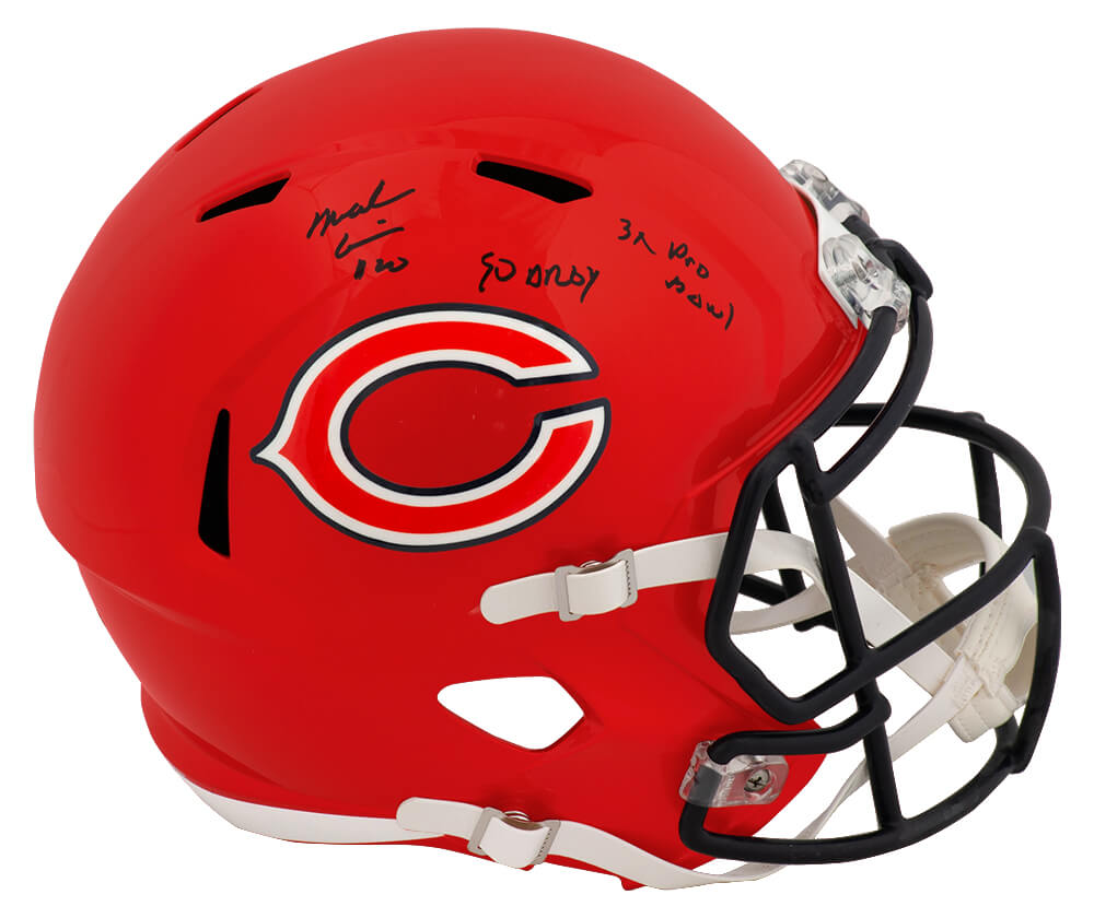 Mark Carrier Signed Chicago Bears FLASH Riddell Full Size Speed Replica Helmet w/90 DROY & 3x Pro Bowl